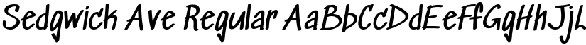 Sedgwick Ave Regular font