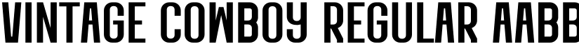 Vintage Cowboy Regular font