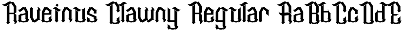 Raveinus Clawny Regular font