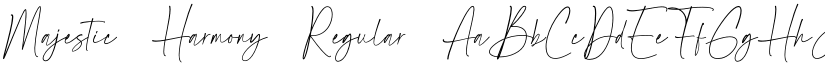 Majestic Harmony Regular font