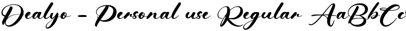 Dealyo - Personal use Regular font