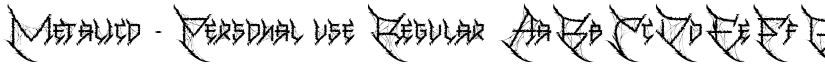 Metalico - Personal use Regular font