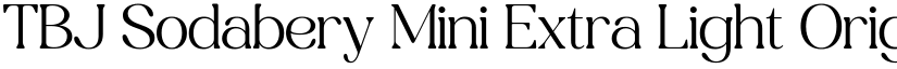 TBJ Sodabery Mini Extra Light Original font