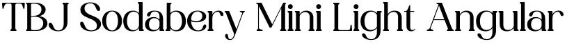 TBJ Sodabery Mini Light Angular font