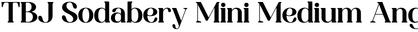 TBJ Sodabery Mini Medium Angular font
