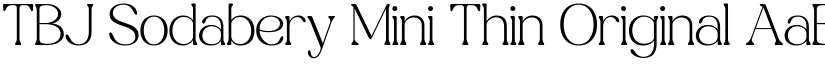 TBJ Sodabery Mini Thin Original font