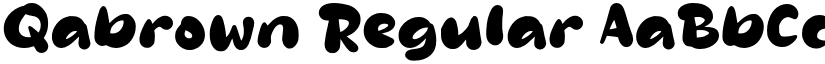 Qabrown Regular font