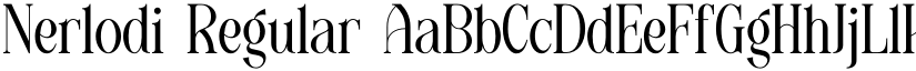 Nerlodi Regular font