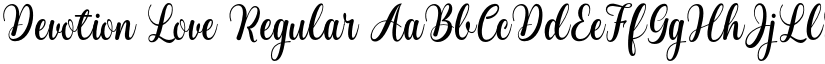 Devotion Love Regular font