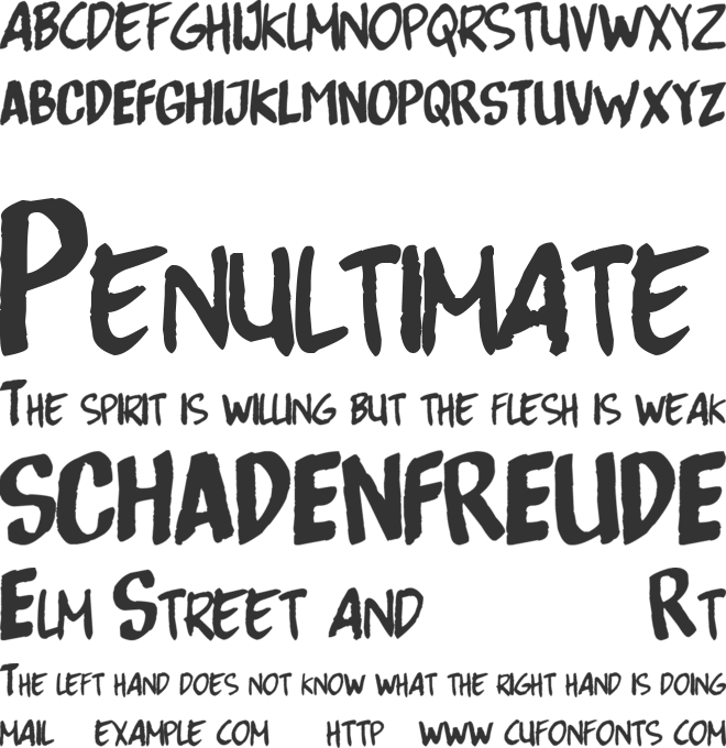 Bottenbreker T.V. font preview