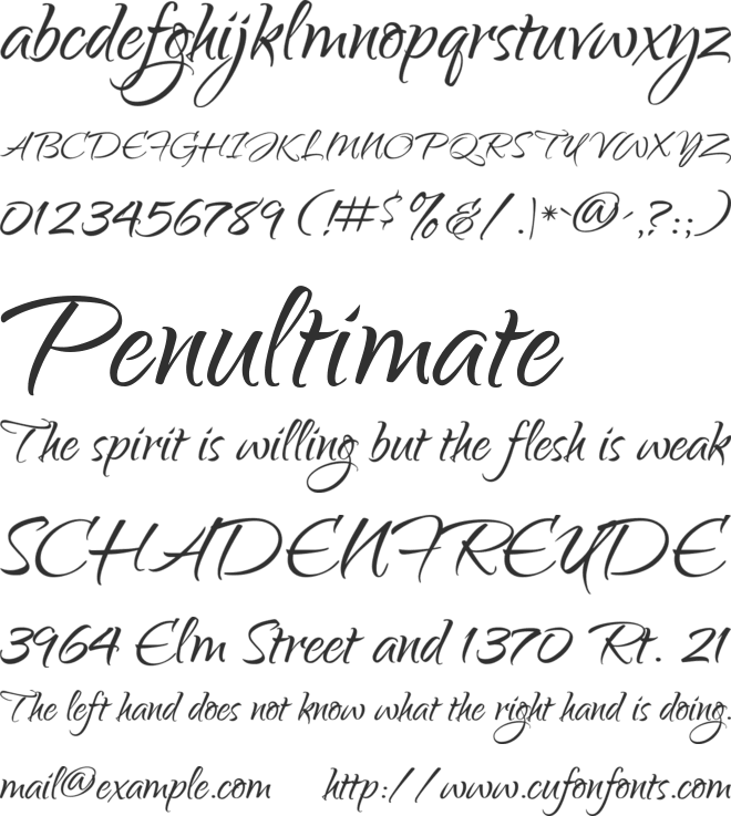 Qwigley font preview