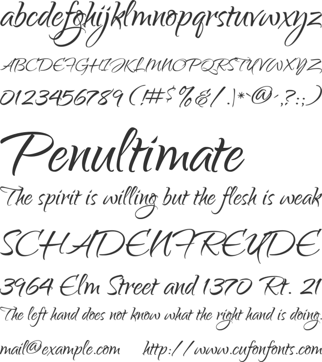 Qwigley font preview