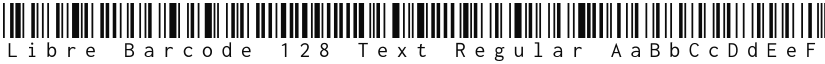 Libre Barcode 128 Text Regular font