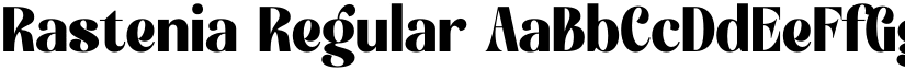 Rastenia Regular font