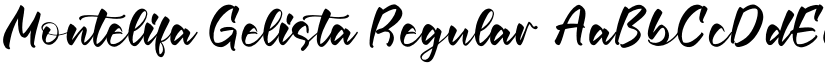 Montelifa Gelista Regular font