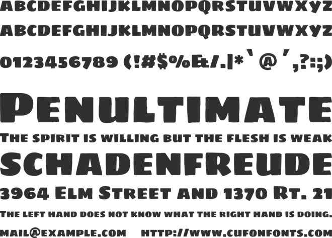 Sigmar One font preview