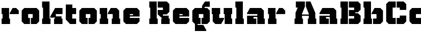 roktone Regular font
