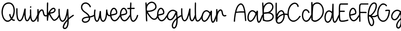 Quirky Sweet Regular font
