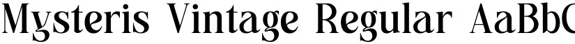 Mysteris Vintage Regular font
