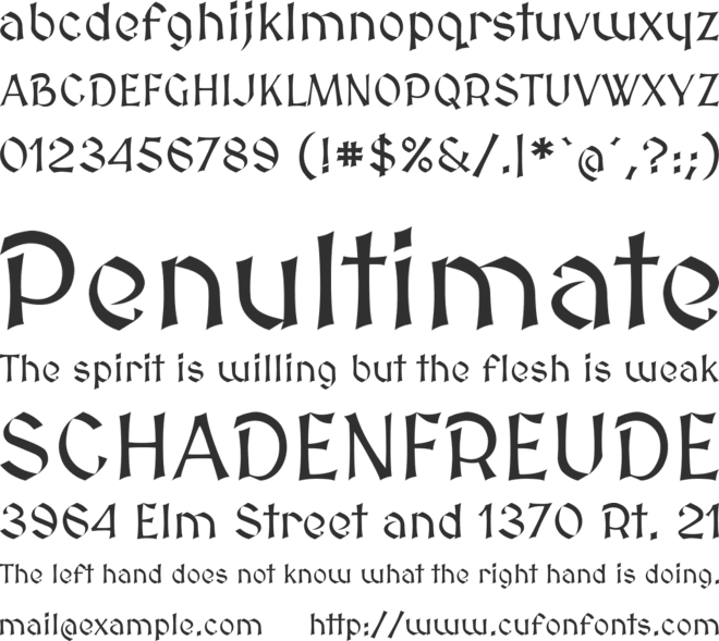 MedievalSharp font preview