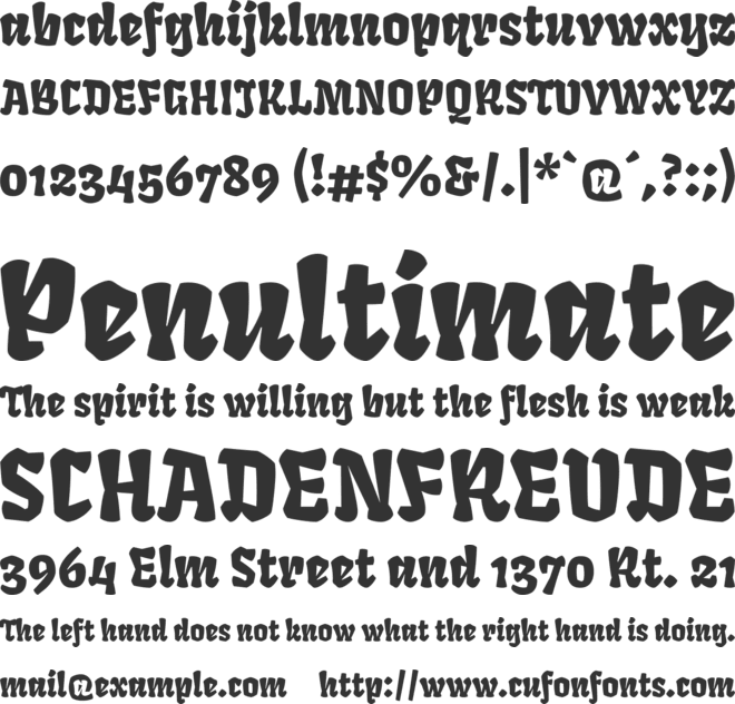 Fruktur font preview