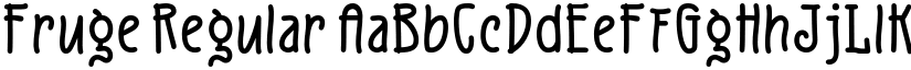 Fruge Regular font