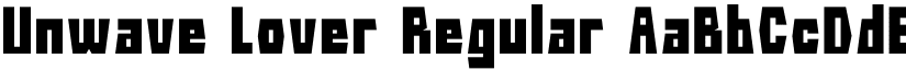 Unwave Lover Regular font