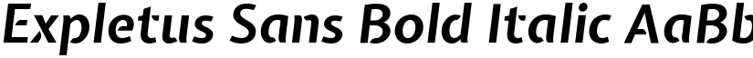 Expletus Sans Bold Italic font