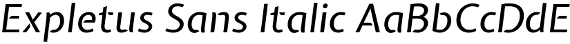 Expletus Sans Italic font