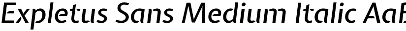 Expletus Sans Medium Italic font