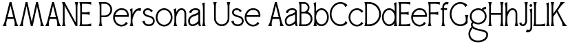 AMANE Personal Use font