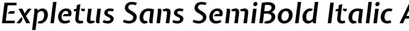 Expletus Sans SemiBold Italic font