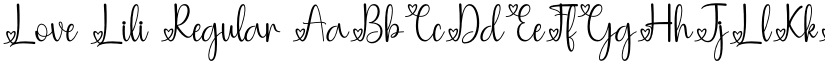 Love Lili Regular font