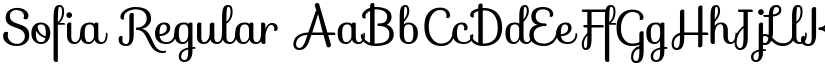 Sofia Regular font