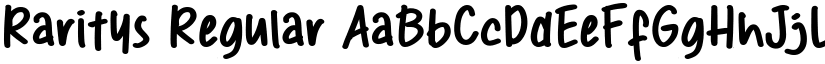 Raritys Regular font