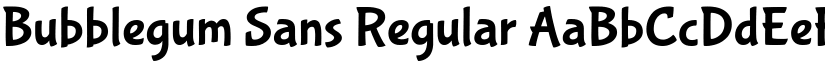 Bubblegum Sans Regular font