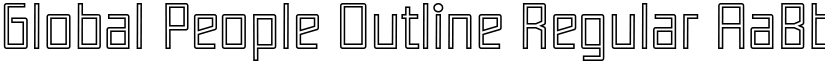 Global People Outline Regular font