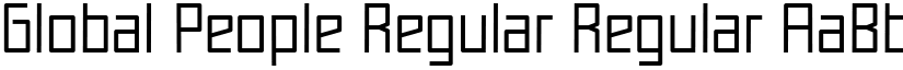 Global People Regular Regular font