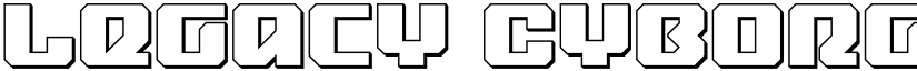 Legacy Cyborg 2 3D Regular font