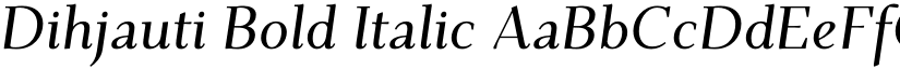 Dihjauti Bold Italic font