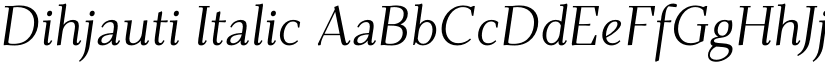 Dihjauti Italic font