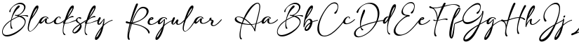 Blacksky Regular font