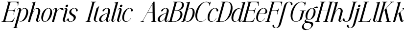 Ephoris Italic font