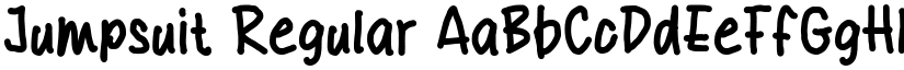 Jumpsuit Regular font