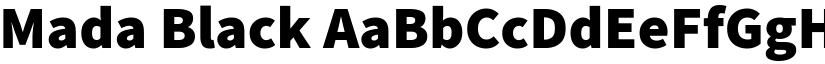 Mada Black font