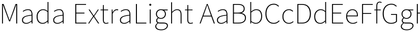 Mada ExtraLight font