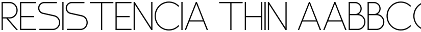 Resistencia Thin font