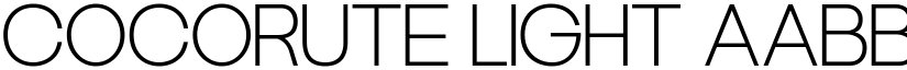 Cocorute Light font