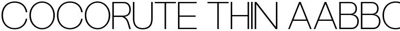 Cocorute Thin font