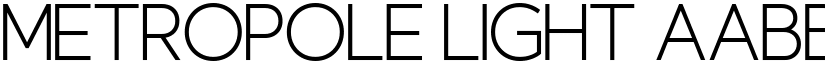 Metropole Light font